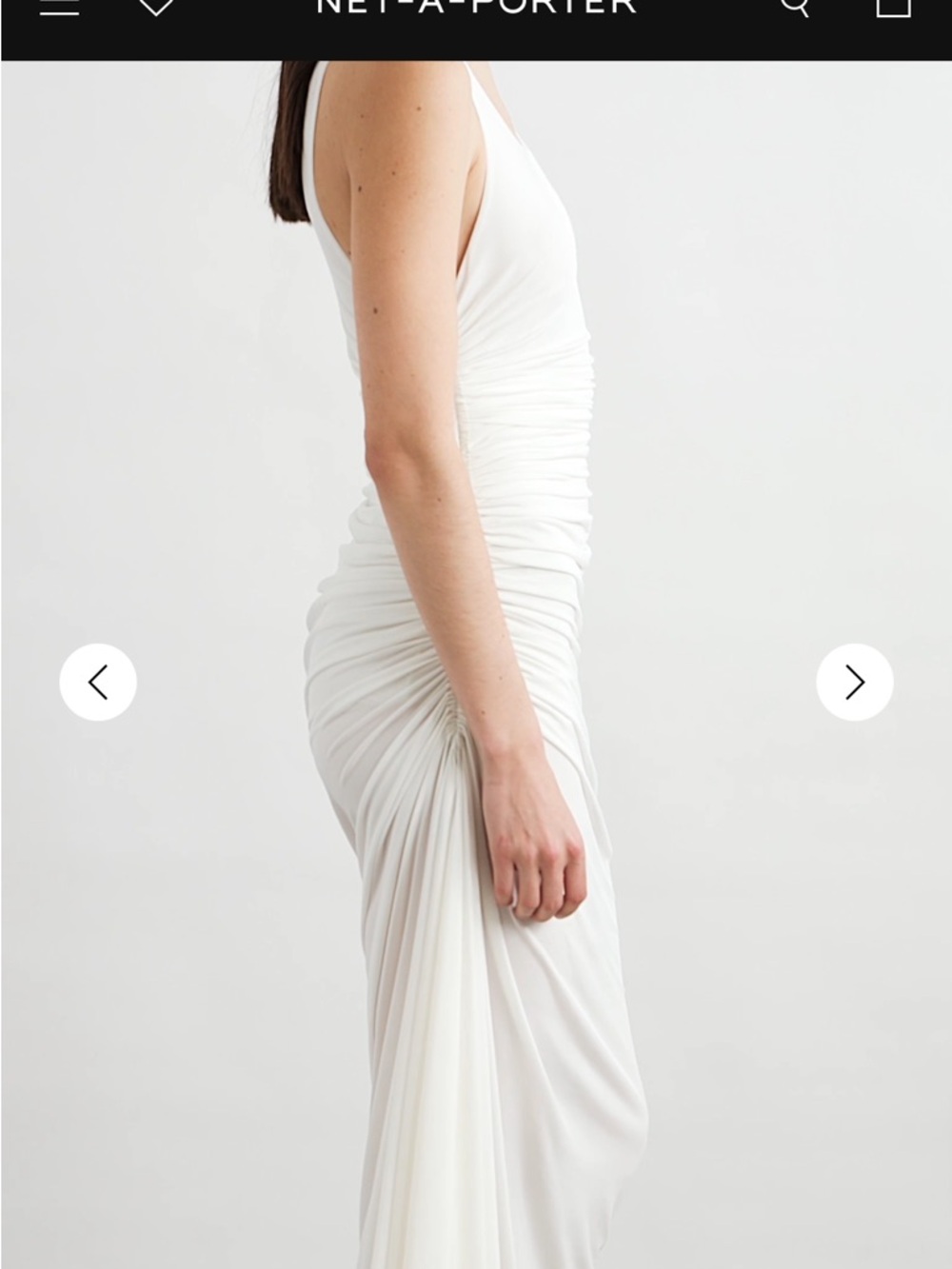 Alaïa Cream Scoop Neck Jersey Dress - Picture 2 of 6